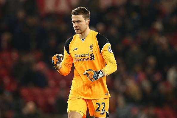 MIDDLESBROUGH, ENGLAND - DECEMBER 14: Simon Mignolet of Liverpool celebrates the final whistle during the Premier League match between Middlesbrough and Liverpool at Riverside Stadium on December 14, 2016 in Middlesbrough, England. (Photo by Jan Kruger/Getty Images)